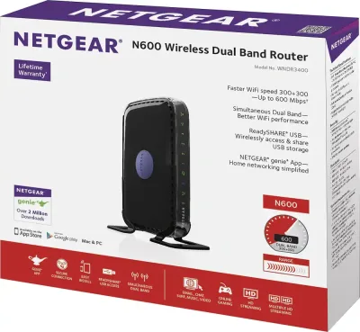 WNDR3400-100NAR - Netgear N600 WiFi Dual Band Router