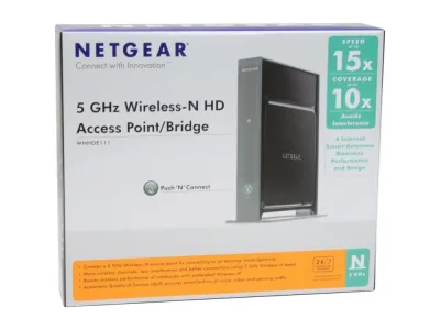 WNHDE111 - Netgear Wireless-N HD Access Point IEEE 802.11n (draft) 300Mbps 1 x 10/100Base-TX