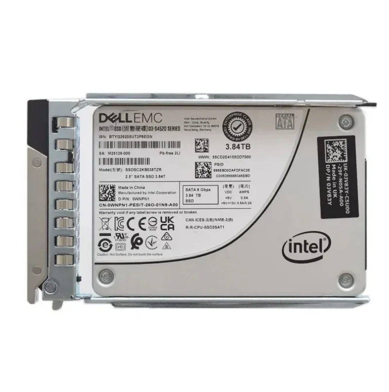 Dell WNPN1 Dell 0WNPN1 / WNPN1 3.84TB Triple-Level Cell SATA 6Gb/s Hot-Pluggable Read Intensive 2.5-Inch Solid State Drive with Tray for PowerEdge Server Gen14/15