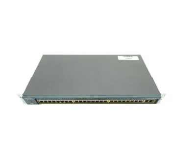 WS-C2950T-24 - Cisco Catalyst 2950C 24 x Ports 10/100Base-T + 2 x 100Base-FX Layer 2 Managed 1U Rack-mountable Fast Ethernet Network Switch