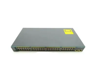 WS-C2960-48TT-L - Cisco Catalyst 2960 Series 48 x Ports 10/100Base-TX + 2 x combo Gigabit SFP Layer 4 Managed Rack-Mountable Fast Ethernet Network Switch