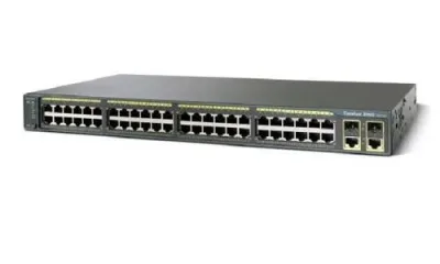 WS-C2960-48TT-S - Cisco Catalyst 2960 Series 48 x Ports 10/100Base-TX + 2 x combo Gigabit SFP Layer 4 Managed Rack-Mountable Fast Ethernet Network Switch