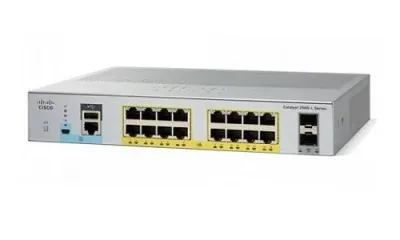 WS-C2960L-16PS-LL - Cisco Catalyst 2960 RJ-45 16 x Ports 10/100/1000Base-T + 2 x SFP Ports Layer 3 Managed Gigabit Ethernet Switch