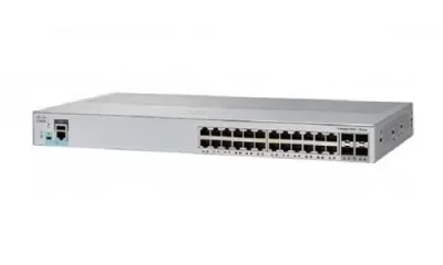 WS-C2960L-24PQ-LL - Cisco Catalyst 2960-L POE+ 24 x Ports 10/100/1000Base-T + 4 x SFP Layer 4 Managed Gigabit Ethernet Network Switch