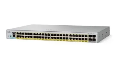 WS-C2960L-48PS-LL - Cisco Catalyst 2960-L Series PoE+ 48 x Ports 10/100/1000Base-T + 4 x Gigabit SFP Layer 4 Managed Rack-Mountable Gigabit Ethernet Network Switch