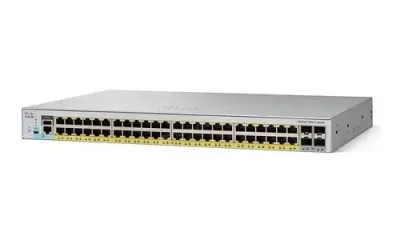 WS-C2960L-48TQ-LL - Cisco Catalyst 2960-L Series 48 x Ports 10/100/1000Base-T + 4 x Gigabit SFP Layer 4 Managed Rack-Mountable Gigabit Ethernet Network Switch