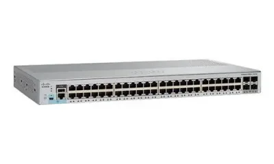 WS-C2960L-48TS-LL - Cisco Catalyst 2960-L Series 48 x Ports 10/100/1000Base-T + 4 x Gigabit SFP Layer 4 Managed Rack-Mountable Gigabit Ethernet Network Switch