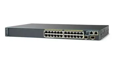 WS-C2960S-24PD-L - Cisco Catalyst 2960S 24-Ports PoE 24 x 10/100/1000Base-T Layer 2 Managed 1U Rack-mountable Gigabit Ethernet Switch