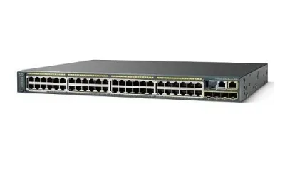 WS-C2960S-48FPS-L - Cisco Catalyst 2960-S PoE+ 48 x Ports 10/100/1000Base-T + 4 x SFP Layer 2 Managed Gigabit Ethernet Network Switch