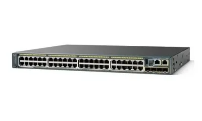 WS-C2960S-48LPS-L - Cisco Catalyst 2960-S PoE+ 48 x Ports 10/100/1000Base-T + 4 x SFP Layer 2 Managed Gigabit Ethernet Network Switch