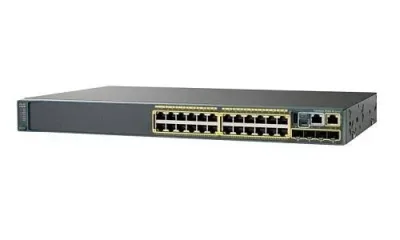 WS-C2960X-24TS-LL - Cisco Catalyst 2960-X Series 24 x Ports 10/100/1000Base-T + 2 x Gigabit SFP Layer 2 Managed 1U Rack-Mountable Gigabit Ethernet Network Switch