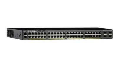 WS-C2960X-48TS-LL - Cisco Catalyst 2960-X 48 x Ports 10/100/1000Base-T + 4 x Gigabit SFP Layer 2 Managed Rack-mountable 1U Gigabit Ethernet Network Switch