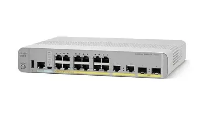 WS-C3560CX-12PC-S - Cisco Catalyst PoE+ RJ-45 12 x Ports 10/100/1000Base-T + 2 x combo Gigabit SFP Layer 3 Rack Mountable 1U Gigabit Ethernet Switch