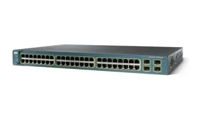 WS-C3560G-48PS-S - Cisco Catalyst 3560G PoE 48 x Ports 10/100/1000Base-T + 4 x SFP Layer 3 Managed Gigabit Ethernet Network Switch