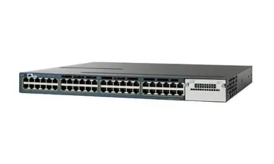 WS-C3560X-48PF-S - Cisco Catalyst 3560 PoE RJ-45 48 x Ports 10/100/1000Base-T + 2 x SFP Slots Layer 3 Managed Gigabit Ethernet Switch