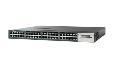 WS-C3560X-48T-S - Cisco Catalyst 3560 PoE RJ-45 48 x Ports 10/100/1000Base-T + 2 x SFP Slots Layer 3 Managed Gigabit Ethernet Switch