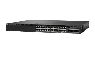 WS-C3650-24PD-E - Cisco Catalyst PoE 3650 24 x Ports 10/100/1000Base-T + 4 x SFP Layer 3 Managed Stackable 1U Rack-Mountable Gigabit Ethernet Network Switch