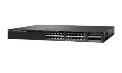 WS-C3650-24PS-E - Cisco Catalyst PoE 3650 24 x Ports 10/100/1000Base-T + 4 x SFP Layer 3 Managed Stackable 1U Rack-Mountable Gigabit Ethernet Network Switch