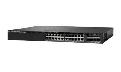 WS-C3650-24PS-S - Cisco Catalyst PoE 3650 24 x Ports 10/100/1000Base-T + 4 x SFP Layer 3 Managed Stackable 1U Rack-Mountable Gigabit Ethernet Network Switch