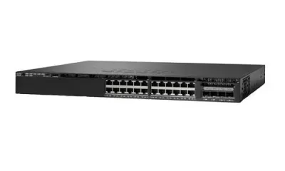 WS-C3650-24PWS-S - Cisco Catalyst PoE 3650 24 x Ports 10/100/1000Base-T + 4 x SFP Layer 3 Managed Stackable 1U Rack-Mountable Gigabit Ethernet Network Switch