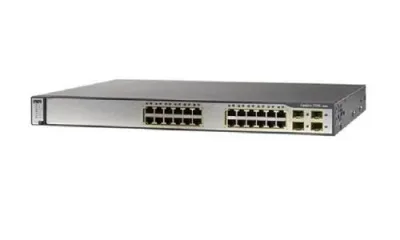 WS-C3750G-24WS-S25 - Cisco Catalyst 3750G 24 x Ports 10/100/1000base-T + 2 x SFP Layer 3 Managed Gigabit Ethernet Network Switch
