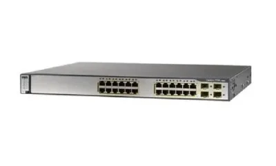 WS-C3750G-24WS-S50 - Cisco Catalyst 3750G 24 x Ports 10/100/1000base-T + 2 x SFP Layer 3 Managed Gigabit Ethernet Network Switch