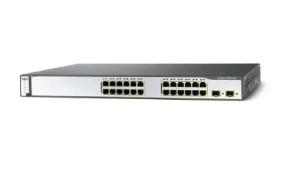 WS-C3750V2-24PS-S - Cisco Catalyst 3750V2 PoE 24 x Ports 10/100base-FX + 2 x SFP Layer 3 Managed Fast Ethernet Network Switch
