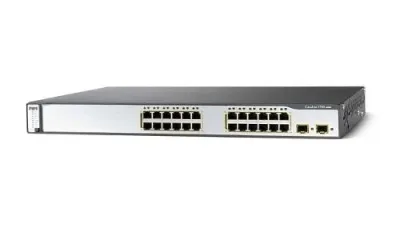 WS-C3750V2-24TS-E - Cisco Catalyst 3750V2 24 x Ports 10/100base-FX + 2 x SFP Layer 3 Managed Fast Ethernet Network Switch