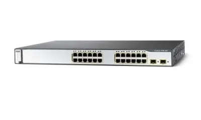 WS-C3750V2-24TS-S - Cisco Catalyst 3750V2 24 x Ports 10/100base-FX + 2 x SFP Layer 3 Managed Fast Ethernet Network Switch