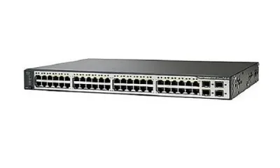 WS-C3750V2-48TS-E - Cisco Catalyst 3750V2 Series 48 x Ports 10/100Base-T + 4 x SFP Layer 3 Managed Fast Ethernet Network Switch