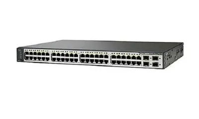 WS-C3750V2-48TS-S - Cisco Catalyst 3750V2 Series 48 x Ports 10/100Base-T + 4 x SFP Layer 3 Managed Fast Ethernet Network Switch