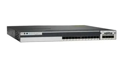 WS-C3750X-12S-S - Cisco Catalyst 3750X 12 x Ports SFP 10/100/1000Base-TX Layer 3 Managed Stackable Gigabit Ethernet Network Switch