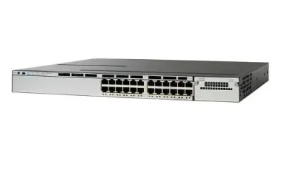 WS-C3750X-24P-E - Cisco Catalyst 3750X PoE+ 24 x Ports 10/100/1000Base-T Layer 3 Managed Gigabit Ethernet Network Switch