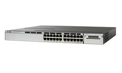 WS-C3750X-24S-E - Cisco Catalyst 3750X 24 x Ports 10/100/1000Base-T Layer 3 Managed Gigabit Ethernet Network Switch