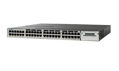 WS-C3750X-48P-E - Cisco Catalyst 3750-X Series PoE+ 48 x Ports 10/100/1000Base-T Layer 2 Managed Gigabit Ethernet Network Switch