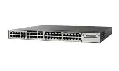 WS-C3750X-48PF-E - Cisco Catalyst 3750-X Series PoE+ 48 x Ports 10/100/1000Base-T Layer 2 Managed Gigabit Ethernet Network Switch