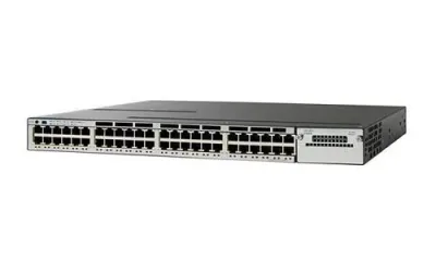 WS-C3750X-48PF-L - Cisco Catalyst 3750-X Series PoE+ 48 x Ports 10/100/1000Base-T Layer 2 Managed Gigabit Ethernet Network Switch
