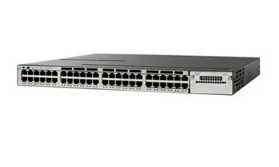 WS-C3750X-48PF-S - Cisco Catalyst 3750-X Series PoE+ 48 x Ports 10/100/1000Base-T Layer 2 Managed Gigabit Ethernet Network Switch
