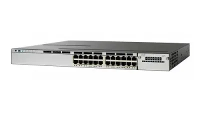 WS-C3850-24P-L - Cisco Catalyst 3850 Series PoE+ 24 x Ports SFP+ 10GBase-T Layer 3 Managed 1U Rack-Mountable Gigabit Ethernet Network Switch