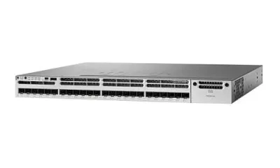WS-C3850-24S-S - Cisco Catalyst 3850 Series 24 x Ports SFP+ 10GBase-T Layer 3 Managed 1U Rack-Mountable Gigabit Ethernet Network Switch