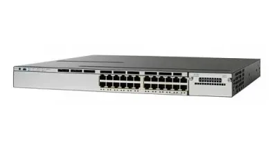 WS-C3850-24T-E - Cisco Catalyst 3850 Series 24 x Ports SFP+ 10GBase-T Layer 3 Managed 1U Rack-Mountable Gigabit Ethernet Network Switch