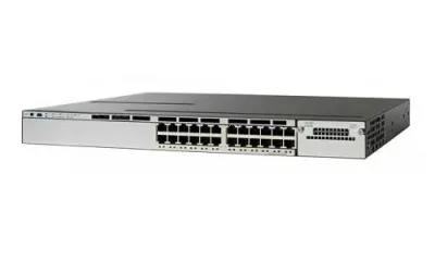 WS-C3850-24T-S - Cisco Catalyst 3850 Series 24 x Ports SFP+ 10GBase-T Layer 3 Managed 1U Rack-Mountable Gigabit Ethernet Network Switch