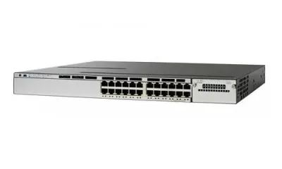 WS-C3850-24U-E - Cisco Catalyst 3850 Series UPoE 24 x Ports SFP+ 10GBase-T Layer 3 Managed 1U Rack-Mountable Gigabit Ethernet Network Switch