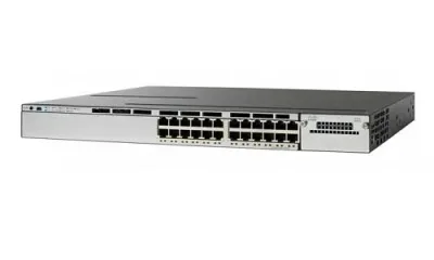 WS-C3850-24UW-S - Cisco Catalyst 3850 Series UPoE 24 x Ports SFP+ 10GBase-T Layer 3 Managed 1U Rack-Mountable Gigabit Ethernet Network Switch
