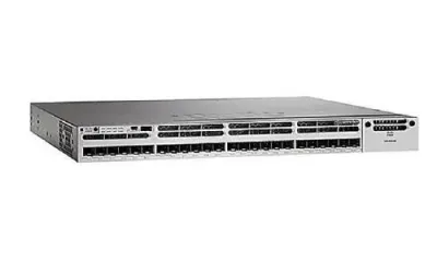 WS-C3850-24XS-E - Cisco Catalyst 3850 Series 24 x Ports SFP+ 10GBase-T Layer 3 Managed 1U Rack-Mountable Gigabit Ethernet Network Switch