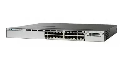 WS-C3850-24XU-S - Cisco Catalyst 3850 Series UPoE 24 x Ports SFP+ 10GBase-T Layer 3 Managed 1U Rack-Mountable Gigabit Ethernet Network Switch