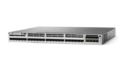 WS-C3850-32XS-E - Cisco Catalyst RJ-45 32 x Ports 10GBase-X + 24 x 1 Gigabit / 10 Gigabit SFP+ 6 x 10 Gigabit SFP+ (uplink) Layer 3 Managed Desktop Rack Mountable 1U Switch