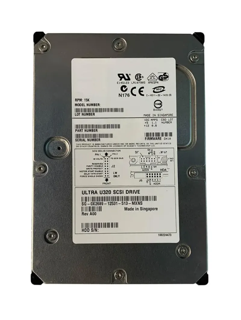 X2689 - Dell 73GB 15000RPM 80-Pin Ultr320 SCSI 3.5-inch (1.0inch) Hard Drive with Tray