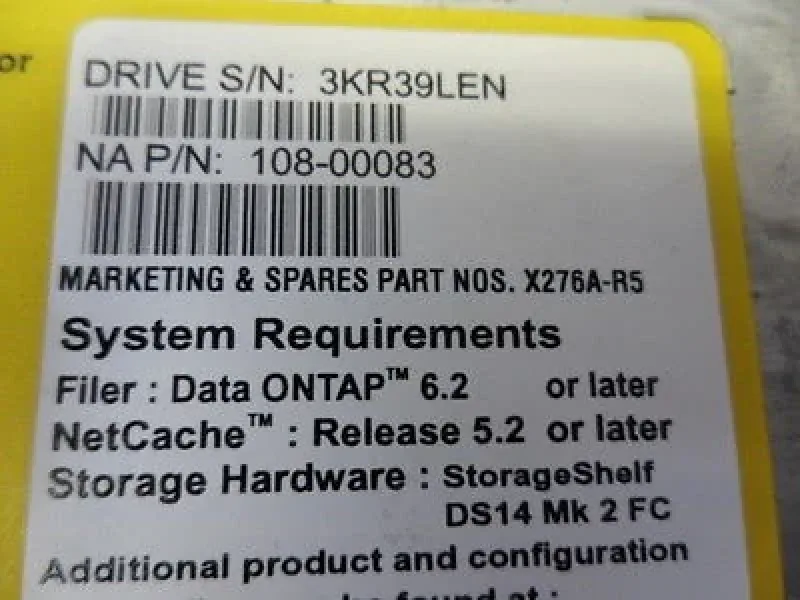 X274B-R5 - NetApp 144GB 10000RPM Fibre Channel 3.5-inch Hard Drive for DS14/DS14 MK2 Shelf