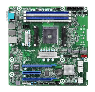 X470D4U - AsRock MicroATX AMD Ryzen 3000/2000 DDR4 PGA-1331 Motherboard